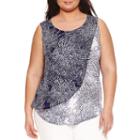 Liz Claiborne Woven Tank Top-plus