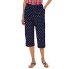 Alfred Dunner Lady Liberty Star Print Capris