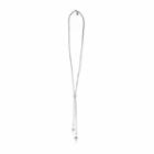 Natasha Accessories Womens Clear Simulated Pearls Y Necklace