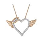 1/10 Ct. T.w. Diamond Angel Heart Pendant Necklace