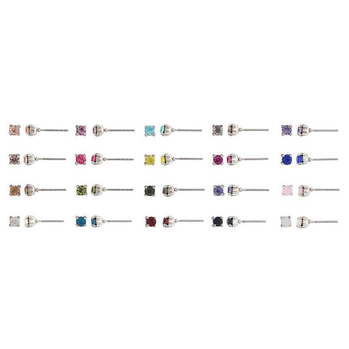 Decree Multi Color Round Earring Sets