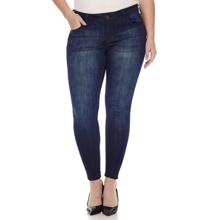 C-pink Denim Skinny Jeans - Juniors Plus