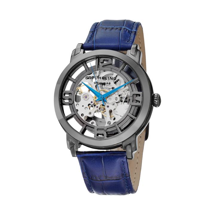 Stuhrling Mens Blue Strap Watch-sp12897