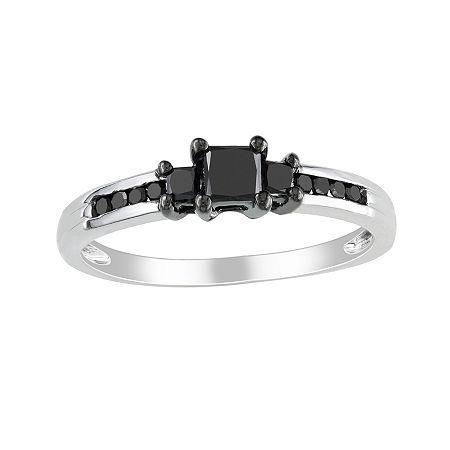 Midnight Black Diamond 1/2 Ct. T.w. Color-enhanced Black Diamond 10k White Gold Ring