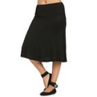 24/7 Comfort Apparel Calf Length A-line Skirt