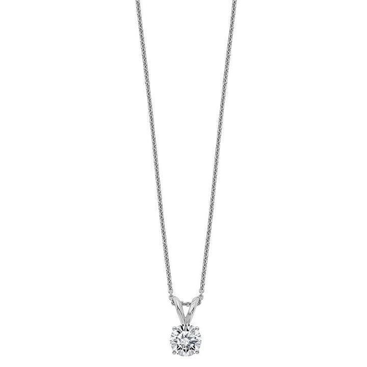 Womens 2-pc. 1 Ct. T.w. White Moissanite 14k Pendant Necklace Set