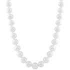 Splendid Pearls Womens 8mm White Cultured Freshwater Pearls Strand Necklace