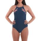 Wallflower Floral One Piece Swimsuit Juniors