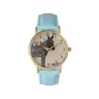 Olivia Pratt Womens Zebra And Birds Light Blue Leather Watch 20399light Blue