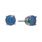 1 Ct. T.w. Color-enhanced Blue Diamond Stud Earrings