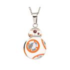 Star Wars Stainless Steel Episode Vii Bb-8 Droid Cutout Pendant Necklace