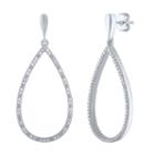1/4 Ct. T.w. Genuine White Diamond Sterling Silver Drop Earrings