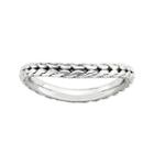 Personally Stackable Sterling Silver Woven Wave Ring