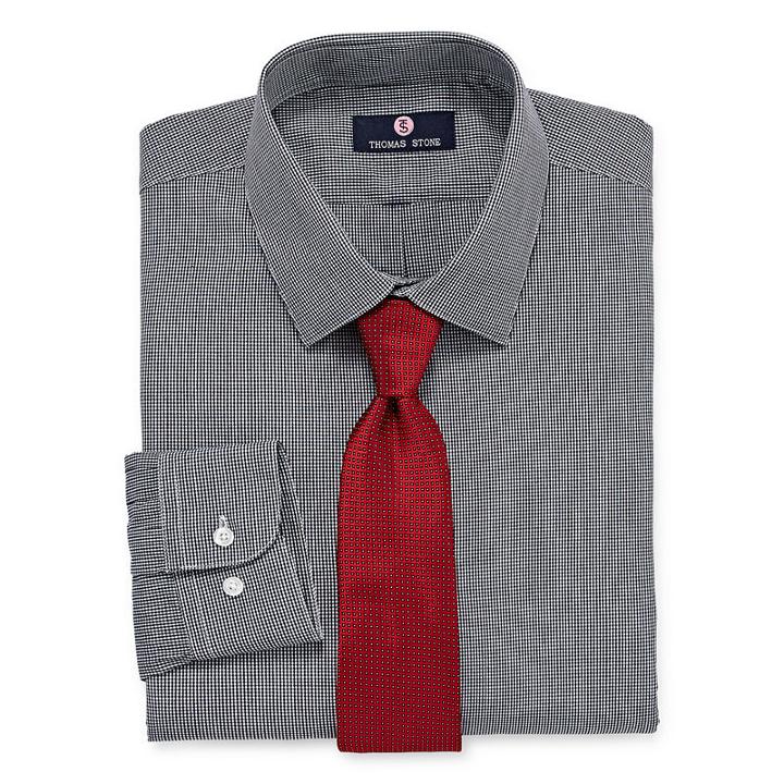 Thomas Stone Big And Tall Shirt + Tie Set