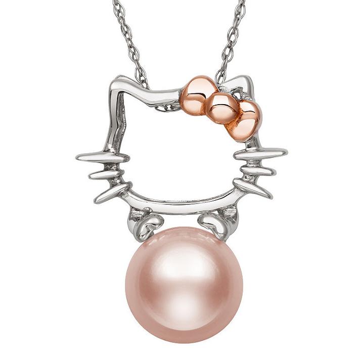 Womens Cultured Freshwater Pearls 14k Rose Gold Over Silver Sterling Silver Pendant