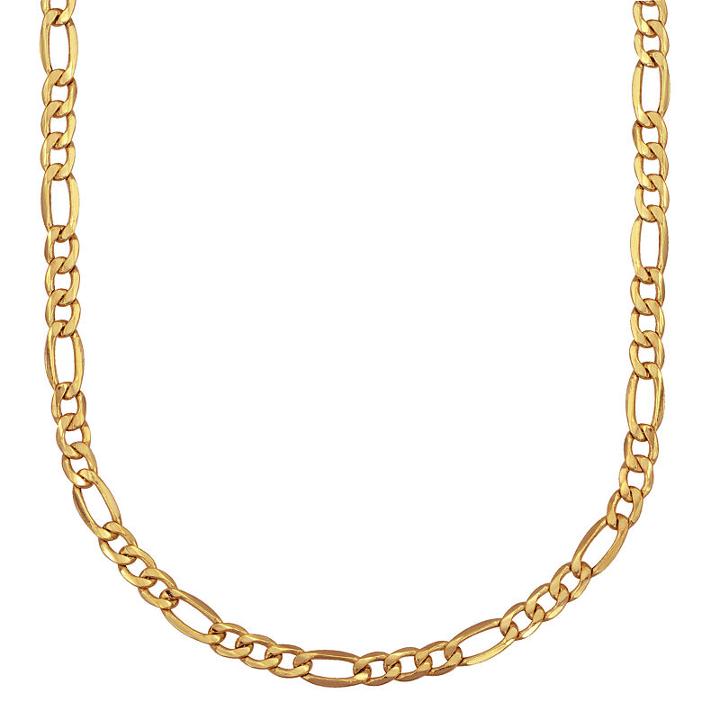 Made In Italy Hollow Figaro 22 Inch Chain Necklace