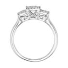 Womens 3/8 Ct. T.w. Genuine Round White Diamond Sterling Silver 3-stone Ring
