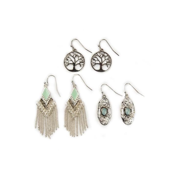 Arizona 3-pr. Cab Earrings