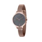 Fjord Mesh Band Womens Rose Goldtone Expansion Watch-fj-6027-66