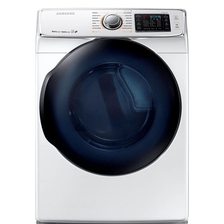 Samsung Energy Star 7.5 Cu. Ft. Front-load Gas Dryer With Steam - Dv50k7500gw/a3