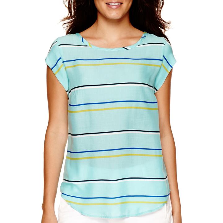 Stylus&trade; Short-sleeve Woven Blouse
