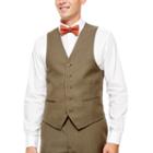 Izod Light Brown Sharkskin Suit Vest - Classic Fit
