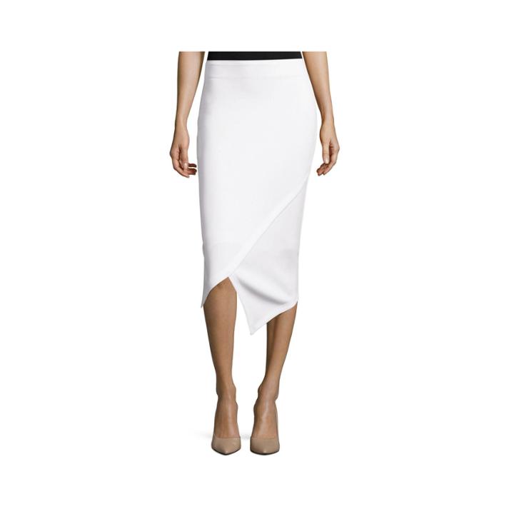 Bisou Bisou Asymmetrical Piqu Skirt