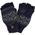 Muk Luks Sweater Vest Fingerless Flip Top Gloves