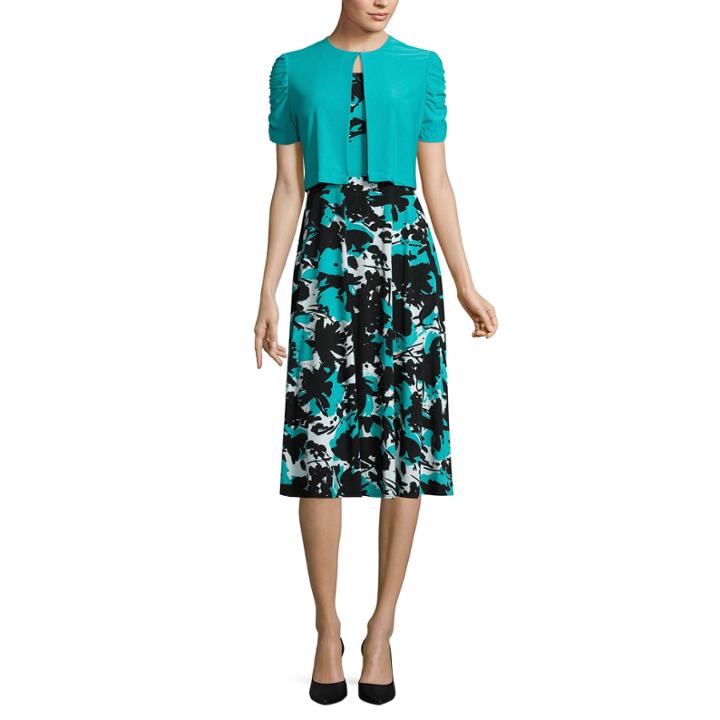 Danny & Nicole Short Sleeve Jacket Dress