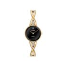 Citizen Eco-drive Silhouette Womens Crystal-accent Gold-tone Stainless Steel Bangle Watch Ex1422-54e
