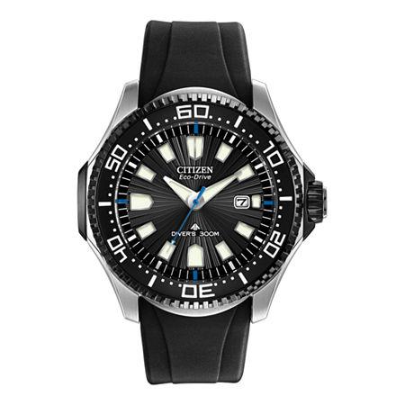 Citizen Eco-drive Mens Black Silicone-strap Dive Watch Bn0085-01e