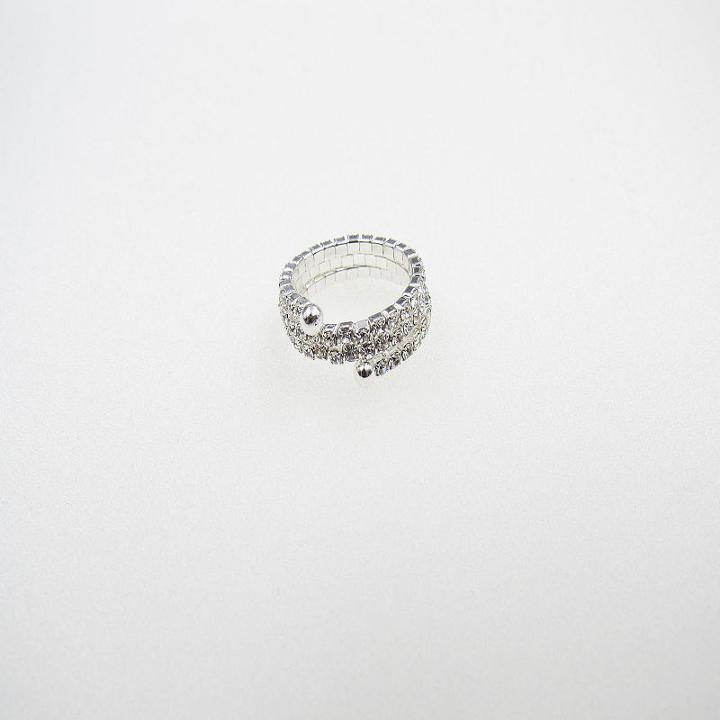 Vieste Rosa Womens Clear Brass Stretch Ring