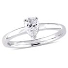 Womens 1/2 Ct. T.w. Pear White Diamond 14k Gold Solitaire Ring