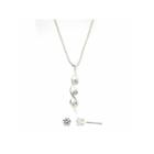 Sparkle Allure Clear Cubic Zirconia Twisted Round Stone Pendant And