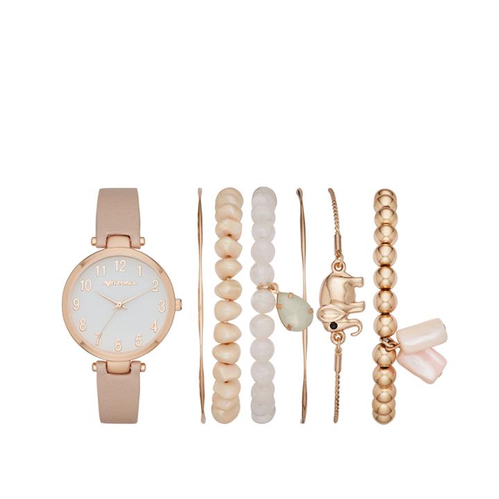 Arizona Womens Pink 6-pc. Watch Boxed Set-fmdarz164