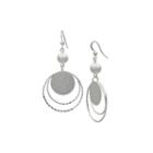 The Boutique Silver-tone Textured Ring Earrings