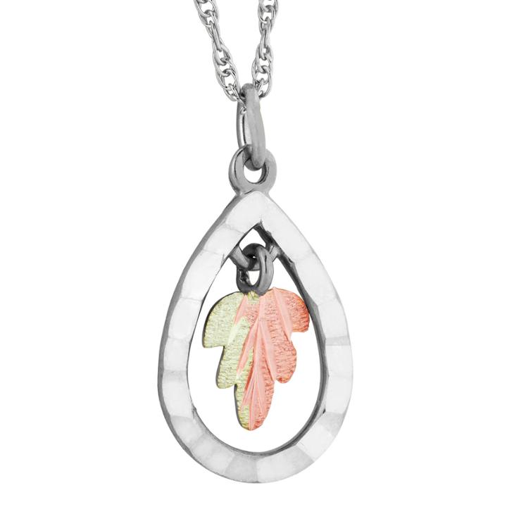Black Hills Gold Landstroms Womens Sterling Silver Pendant Necklace