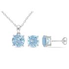 Womens 2-pack Blue Blue Topaz Sterling Silver Jewelry Set