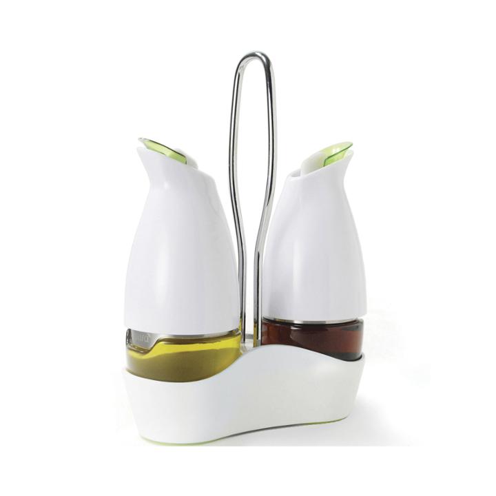 Gourmet Cruet Set With Chrome Carrier