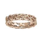 Personally Stackable 18k Rose Gold Over Sterling Silver Interlocking Heart Ring