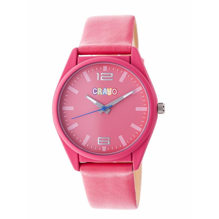 Crayo Unisex Pink Strap Watch-cracr4807