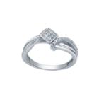 Womens 1/7 Ct. T.w. Genuine Round White Diamond Sterling Silver Promise Ring