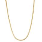 14k Gold Over Silver Solid Snake 20 Inch Chain Necklace