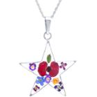 Everlasting Flower Womens Star Pendant Necklace
