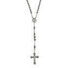 Mens Stainless Steel Rosary Necklace