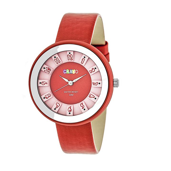 Crayo Unisex Red Strap Watch-cracr3408