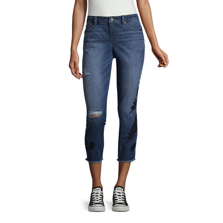 A.n.a Skinny Capri Embroidered Pant- Talls