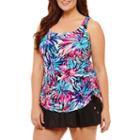 Azul By Maxine Of Hollywood Abstract Swim Dress Plus