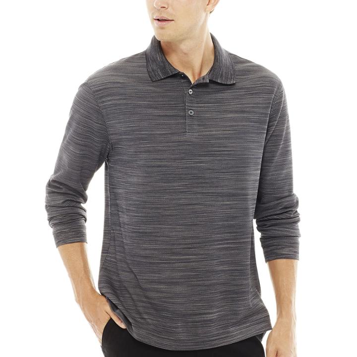 Haggar Long-sleeve Poly Polo