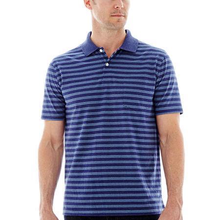 St. John's Bay Short-sleeve Striped Jersey Polo
